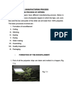 Manufacturing Process 7.1 Manufacturing Process of Zippers