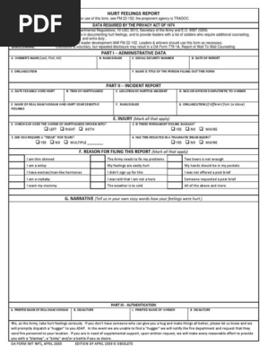 Hurt Feelings Report