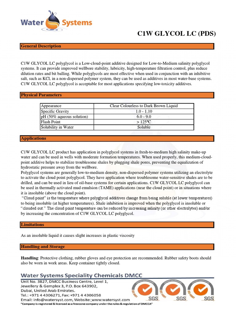 LowCloudPoint Polyglycol Additive for Improving Wellbore Stability