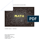 Mathematics School-Based Assessment (SBA)