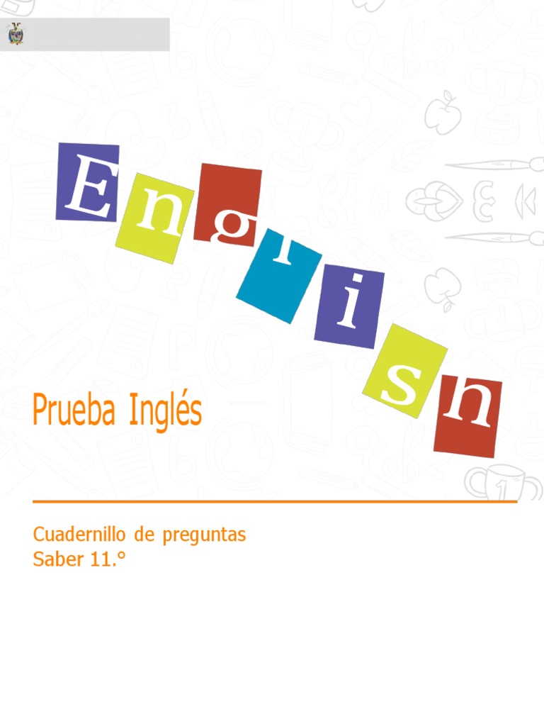 Cuadernillo de Prueba de Inglés ICFES | PDF