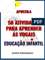 04. APOSTILA DE 50 ATIVIDADES PARA APRENDER AS VOGAIS - Educação Infantil