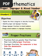 Proper Improper Mixed Number Fractions 