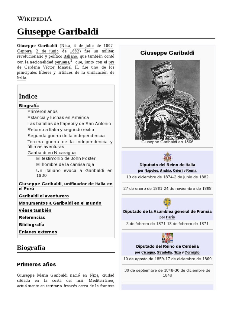 Giuseppe Garibaldi | PDF