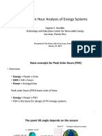 Peak Sun Hour Analysis of Energy Systems