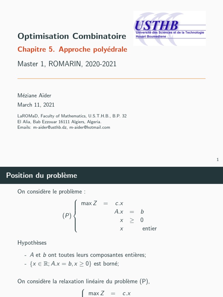 Chapitre 5 | PDF | Matrice (Mathématiques) | Optimisation linéaire