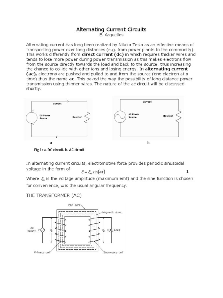 Understanding Alternating Current Circuits | PDF | Inductor | Inductance