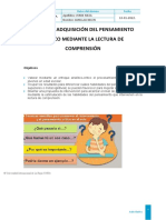 Trabajo: Adquisición Del Pensamiento Crítico Mediante La Lectura de Comprensión