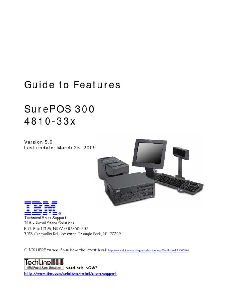 Guide To Features Surepos 300 4810-33X: Last Update: March 25, 2009 ...