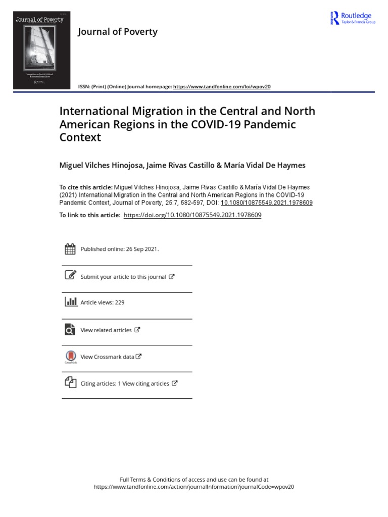 International Migration in The Central and North American Regions in ...