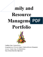 Family and Resource Management Portfolio