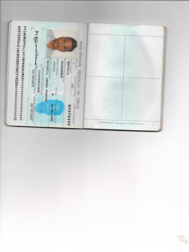 Passport Scan Copy Front | PDF
