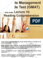 Verbal Lecture 10: Reading Comprehension