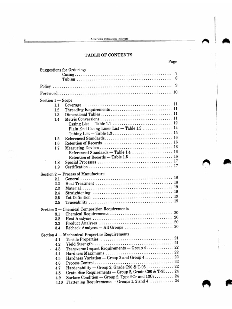 Api 5CT Toc | PDF
