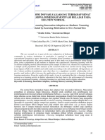 The Effect of E-Learning Innovation Adoption On Students 'Learning Intention Mediated by Learning Motivation in New Normal Era