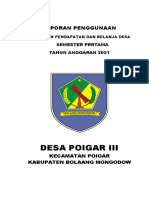 Cover Laporan Penggunaan Apbdes Semesteran