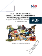 Tle - Ia (Electrical Installation Maintenance) : Activity Sheet-Quarter 0-MELC 2