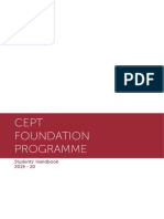 Cept Foundation Programme: Students' Handbook 2019 - 20