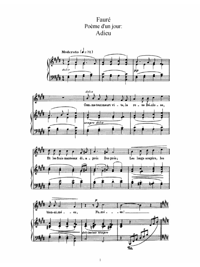 09 Adieu, Faurè | PDF