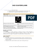 Analyze Assertions and Counterclaims in Texts