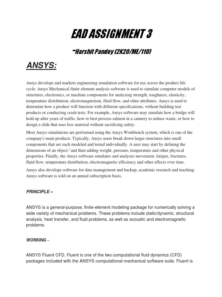 Ansys Engineering Simulation Overview | PDF | Software Development ...