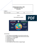 Modern Indian School, Dibba WORKSHEET-2021-2022 Uae Social