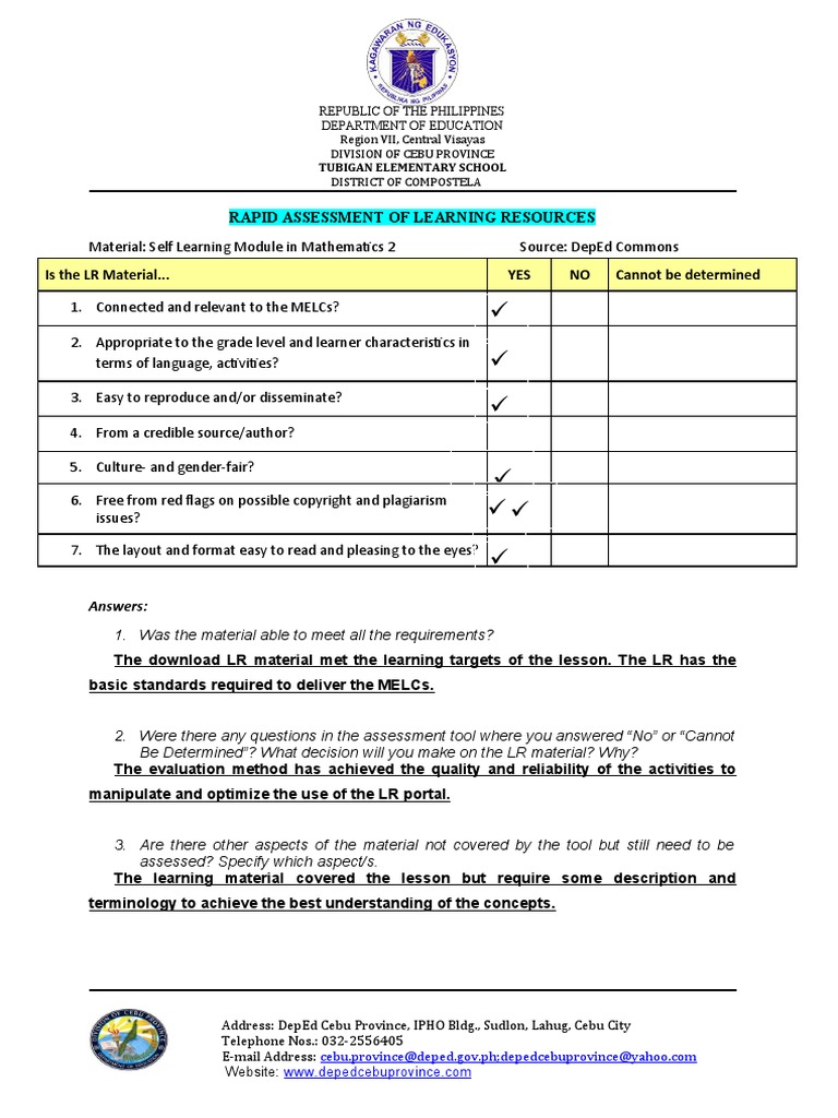 Rapid Assessment Tool | PDF | Educational Psychology | Communication