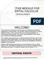 Interactive Module For Differential Calculus: Critical Points