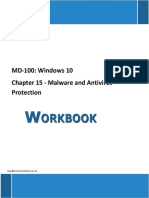 MD-100: Windows 10 Chapter 15 - Malware and Antivirus Protection