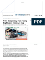 UN's Darjeeling Rail Stamp Highlights Heritage Tag - Telegraph India