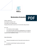 Work Station Evaluation Form