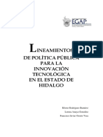 EGAP - Lineamientos de Política para La Innovación en Hidalgo - ITESM