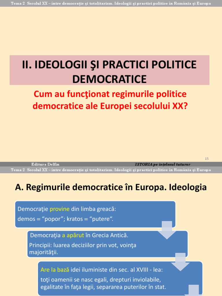 3 - Ideologii Şi Practici Politice Democratice | PDF