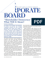 THE Corporate Board: "Shareholder Democracy": What Will It Mean?