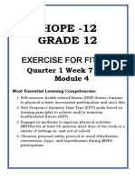 HOPE - 12 Grade 12: Exercise For Fitness