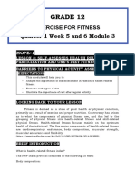 Grade 12: Exercise For Fitness Quarter 1 Week 5 and 6 Module 3