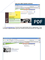 Setting up and using your on-line Spanish workbook
