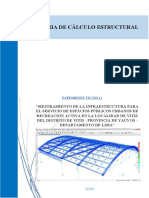 MEMORIA  DE CALCULO DE LA LOSA DEPORTIVA