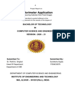 Calorimeter Application: Bachelor of Technology IN Computer Science and Engineering SESSION: 2020 - 21