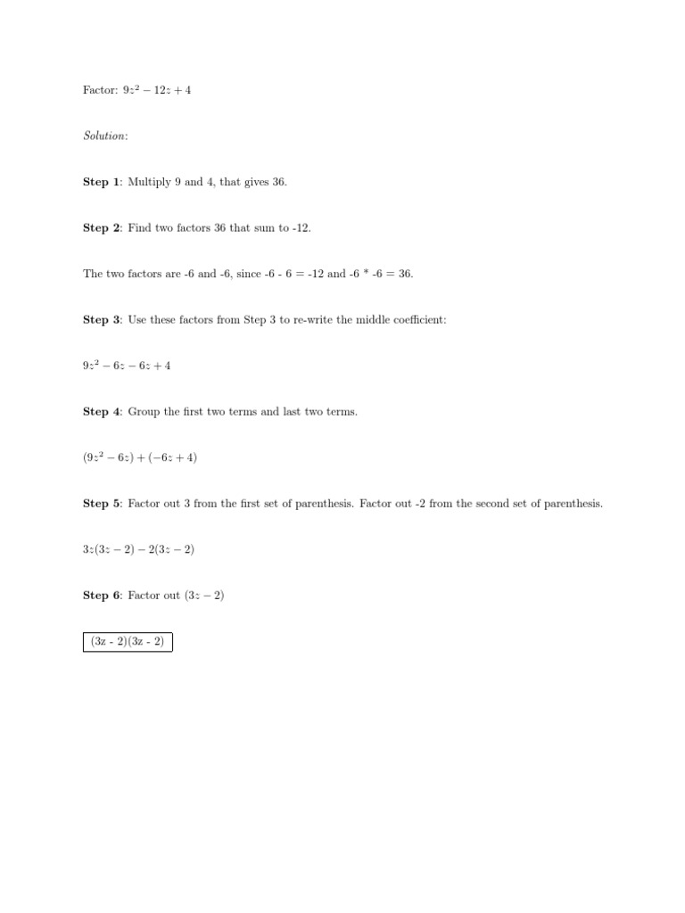 Factoring Using Greek Method | PDF