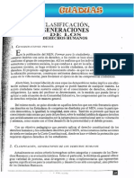 Clasificación, Generación de Los Derechos Humanos