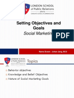 Setting Objectives and Goals: Social Marketing