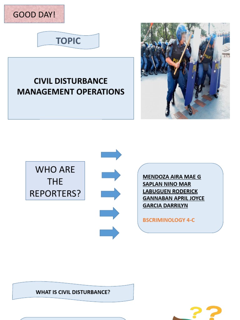 Civil Disturbance Management Guidelines | PDF | Police | Civil Disorder