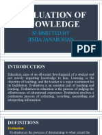 Evaluation of Knowledge