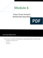 Urban Street Analysis: Multimodal Operations