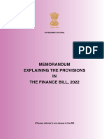 India Union Budget 2022: Full Text of The Memorandum of The Finance Bill