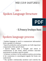 Lecture 1 & 2 (13 & 15.07.2021) Introduction - Spoken Language Structure