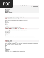 The Following Are Components of A Database Except