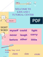 Welcome to Kids and I Tutorial Center: Grade 3 Sight Words and Nouns