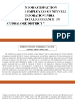 A Study On Job Satisfaction Among The Employees of Neyveli Lignite Corporation India Limited Special Referance in Cuddalore District